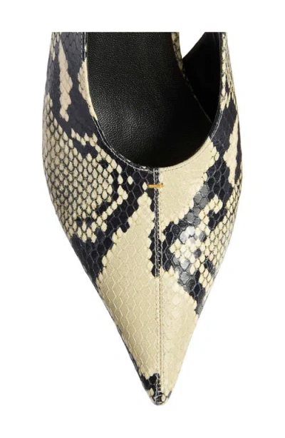 Khaite Bella Python-embossed Leather Pump In Brown