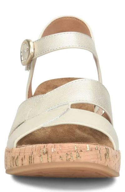 Söfft Capri Ankle Strap Platform Sandal In Silver