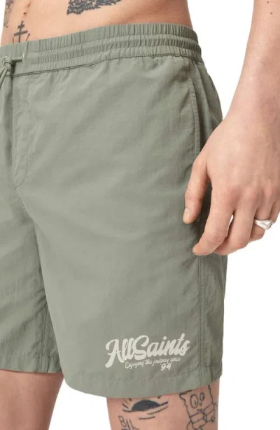 Allsaints Odyssey Swimshort In Green