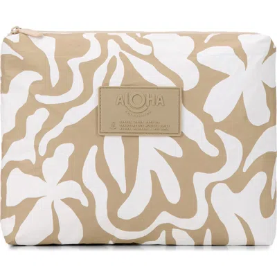 Aloha Collection Mid Float Water Resistant Zip Pouch In Neutral | ModeSens