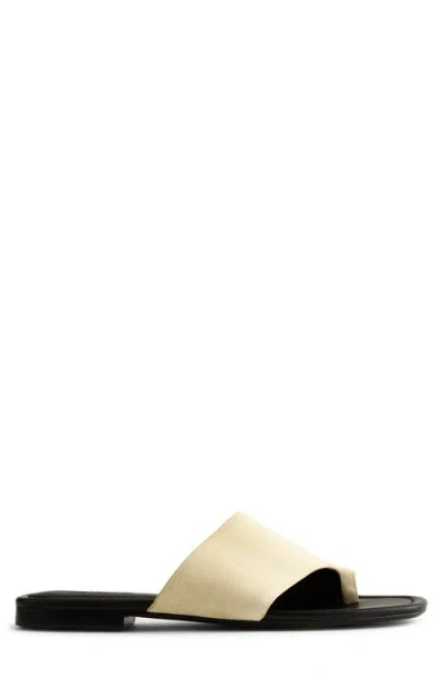 Madewell The Maycie Toe Loop Slide Sandal In Neutral
