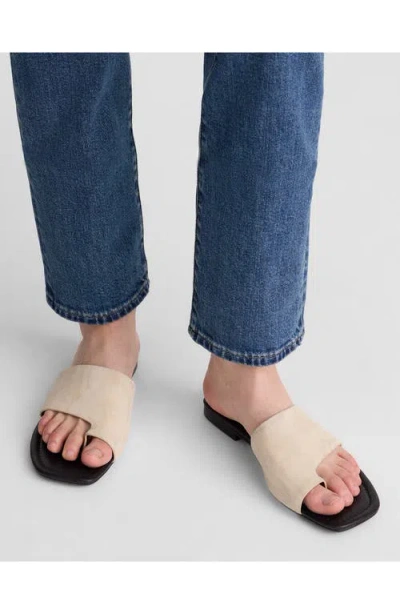Madewell The Maycie Toe Loop Slide Sandal In Neutral
