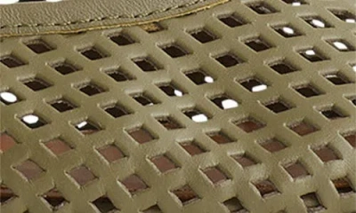 Madewell The Remy Mary Jane Flats In Perforated Leather Worn Olive In Green