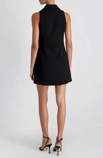 French Connection Whisper Sleeveless Double Breasted Blazer Minidress In Black
