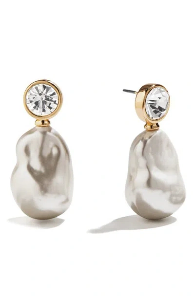 Baublebar Elizabeth Glass Pearl Earrings In Metallic