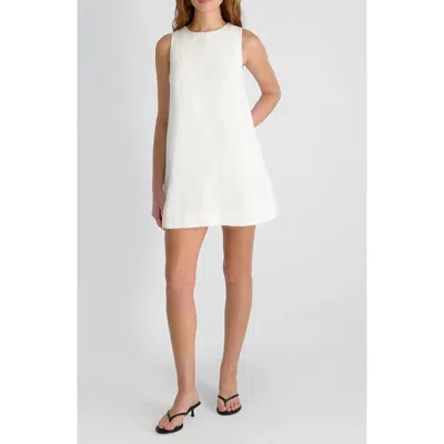 French Connection Cooper Linen Sleeveless Mini Dress In White