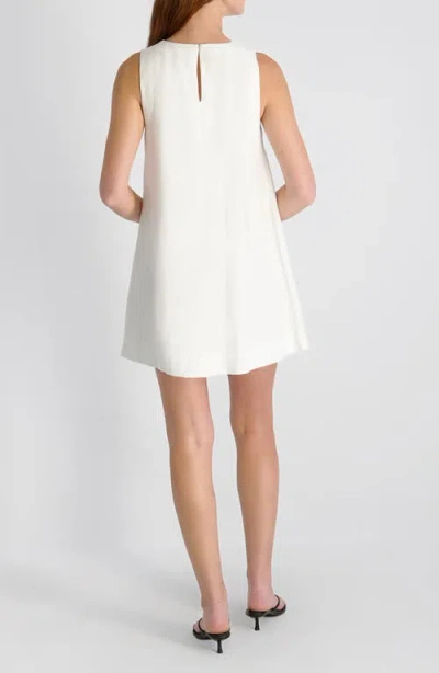 French Connection Cooper Linen Sleeveless Mini Dress In White