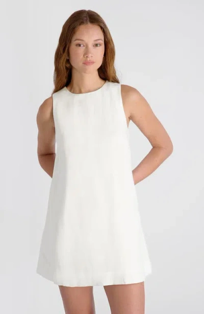 French Connection Cooper Linen Sleeveless Mini Dress In White