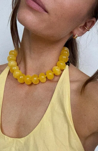 Baublebar Joan Semi-precious Necklace In Yellow