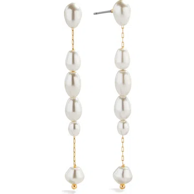 Baublebar Cindy Glass Pearl Earrings In Metallic