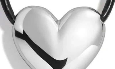 Baublebar Millie Bubble Heart Paracord Necklace In Black