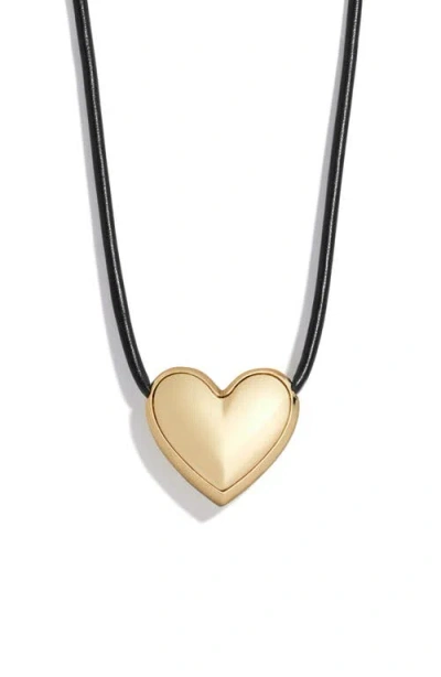 Baublebar Millie Bubble Heart Paracord Necklace In Black