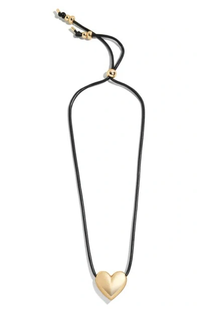 Baublebar Millie Bubble Heart Paracord Necklace In Black