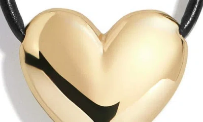 Baublebar Millie Bubble Heart Paracord Necklace In Black