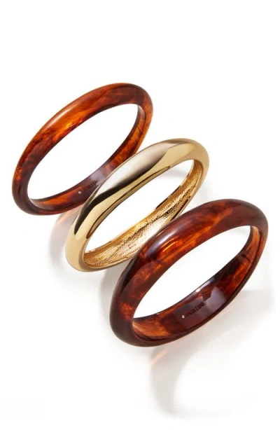 Baublebar Raven Set Of 3 Bangle Bracelets In Gold