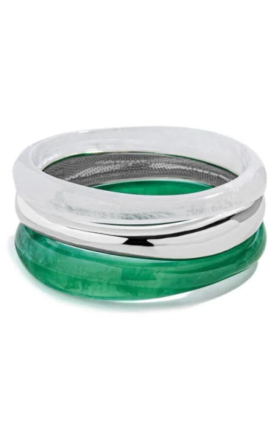 Baublebar Raven Set Of 3 Bangle Bracelets In Silver