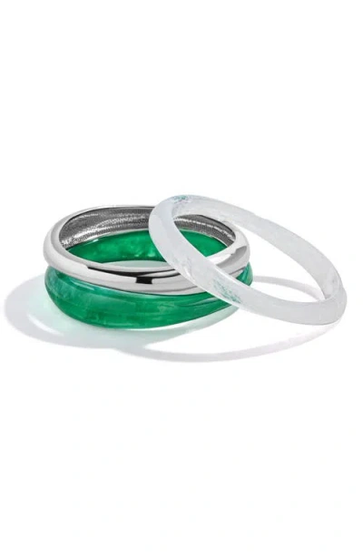 Baublebar Raven Set Of 3 Bangle Bracelets In Silver