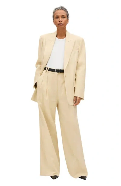 Another Tomorrow Oversized Tailored Jacket In Neutral