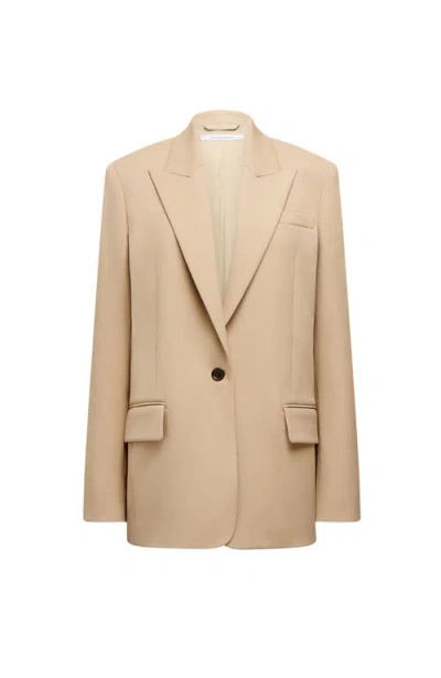 Another Tomorrow Oversized Tailored Jacket In Neutral