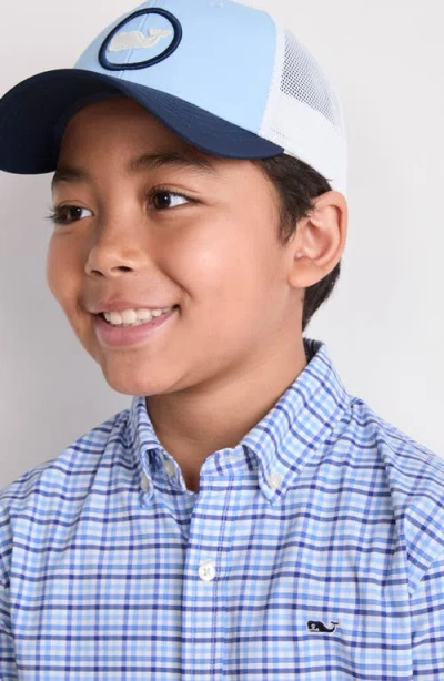 Vineyard Vines Whale Dot Performance Trucker Hat In Pattern