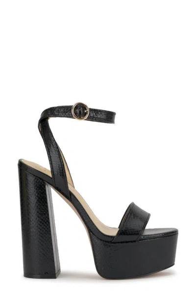 Jessica Simpson Axtyn Ankle Strap Platform Sandal In Black