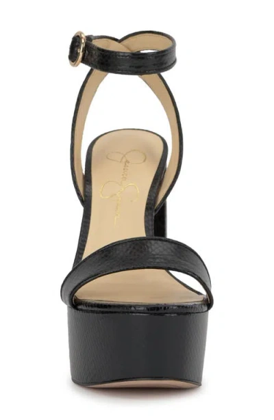 Jessica Simpson Axtyn Ankle Strap Platform Sandal In Black