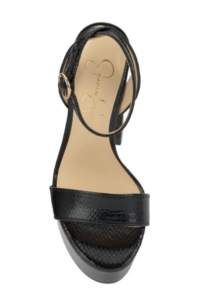 Jessica Simpson Axtyn Ankle Strap Platform Sandal In Black