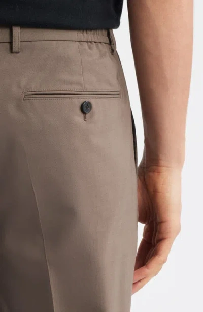 Theory Curtis Drawstring Pant In Motion Wool In Brown