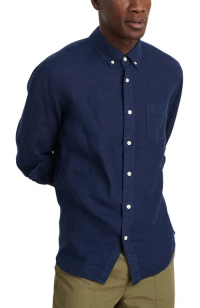 Alex Mill Mill Linen Button-down Shirt In Blue