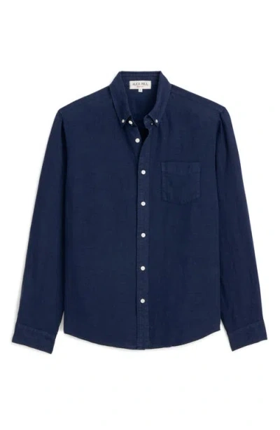 Alex Mill Mill Linen Button-down Shirt In Blue