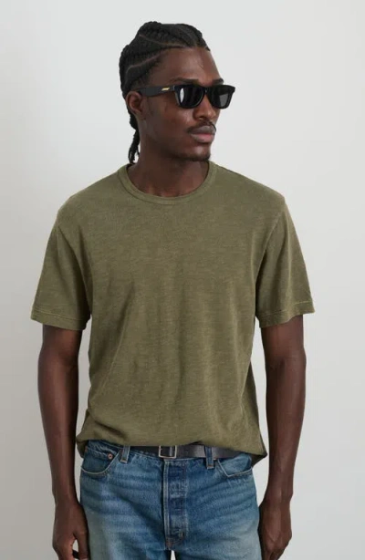 Alex Mill The Standard T-shirt In Slub Cotton In Olive Grey