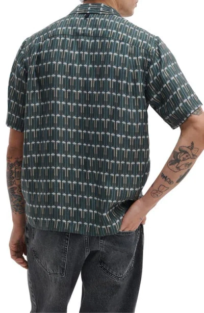 Rag & Bone Avery Printed Button-up Shirt In Blue
