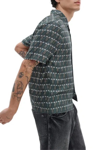 Rag & Bone Avery Printed Button-up Shirt In Blue
