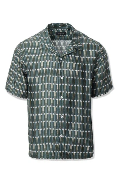 Rag & Bone Avery Printed Button-up Shirt In Blue