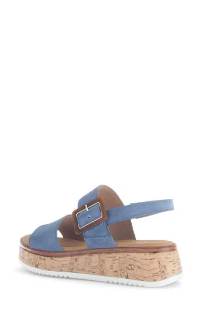 Gabor Slingback Wedge Sandal In Blue