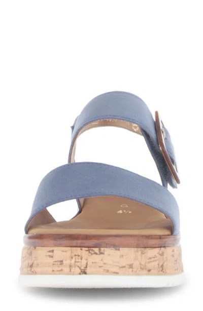 Gabor Slingback Wedge Sandal In Blue