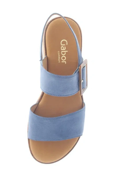 Gabor Slingback Wedge Sandal In Blue