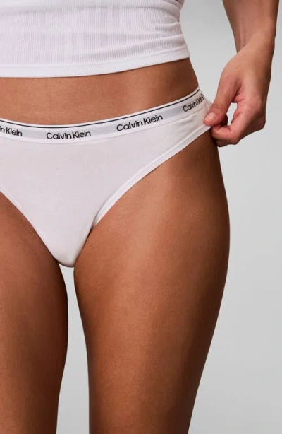 Calvin Klein Assorted 5-pack Cotton Blend Thongs In Multi
