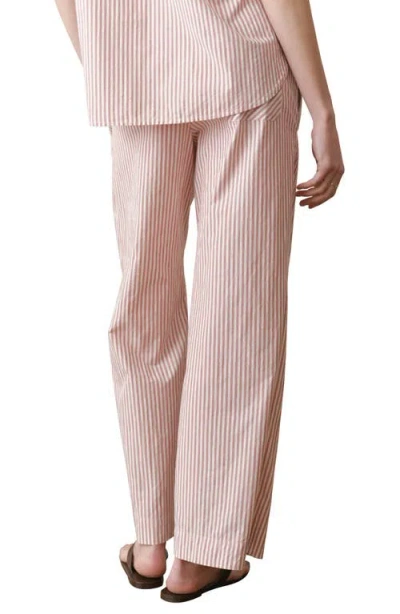 Marine Layer Allison Stripe Pull-on Crop Wide Leg Hemp Blend Pants In Neutral