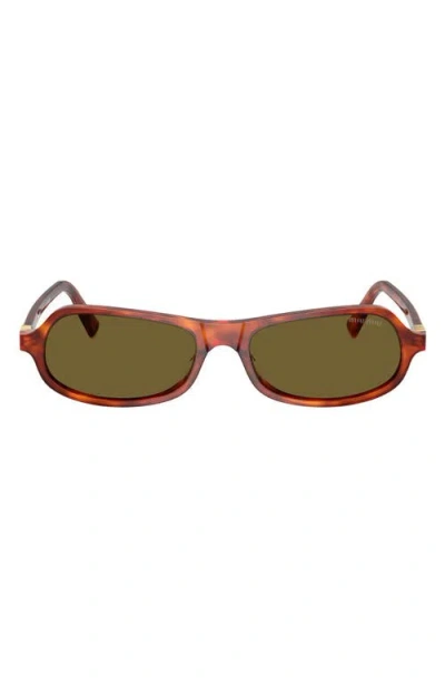 Miu Miu 0mu B10su Rectangular Tortoiseshell Sunglasses In Neutral