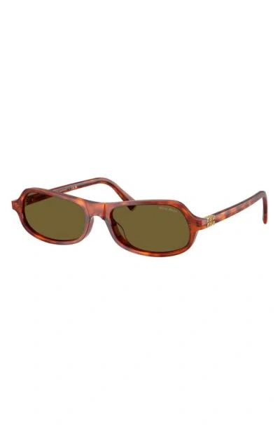 Miu Miu 0mu B10su Rectangular Tortoiseshell Sunglasses In Neutral