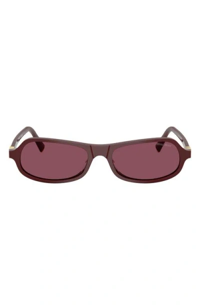 Miu Miu 0mu B10su Rectangular Acetate Sunglasses In Red