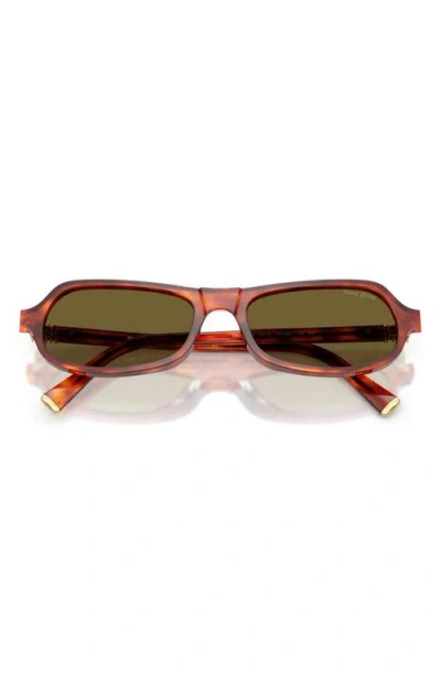 Miu Miu 0mu B10su Rectangular Tortoiseshell Sunglasses In Neutral