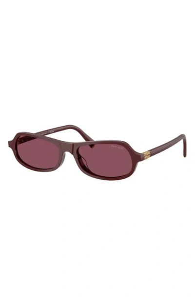 Miu Miu 0mu B10su Rectangular Acetate Sunglasses In Red