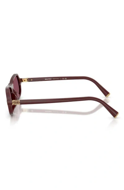 Miu Miu 0mu B10su Rectangular Acetate Sunglasses In Red