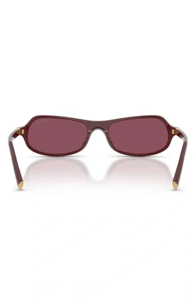 Miu Miu 0mu B10su Rectangular Acetate Sunglasses In Red