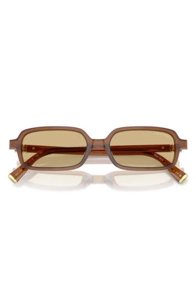 Miu Miu 51mm Rectangular Sunglasses In Yellow