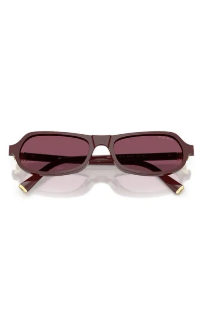 Miu Miu 0mu B10su Rectangular Acetate Sunglasses In Red