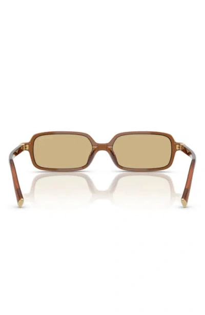 Miu Miu 51mm Rectangular Sunglasses In Yellow