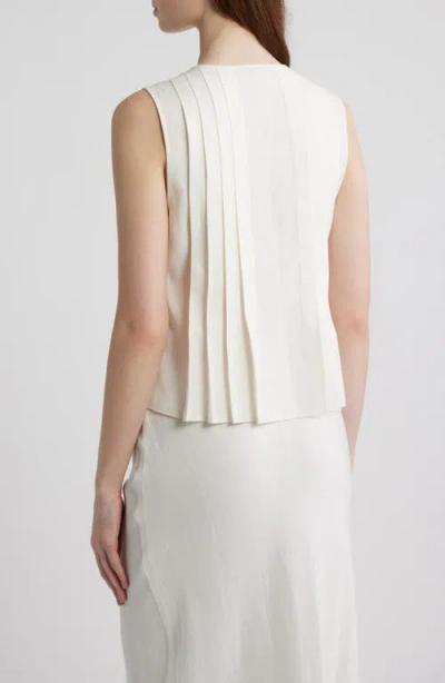 Rails Aja Pleat Sleeveless Top In Neutral